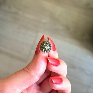 Bronze Color Disco Ball Stud Earrings